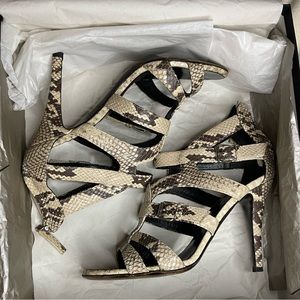 Giuseppe Zanotti Snake Print Leather Heels size 37